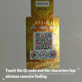 Factory customized rectangle verification label  security PET anti-counterfeit sticker